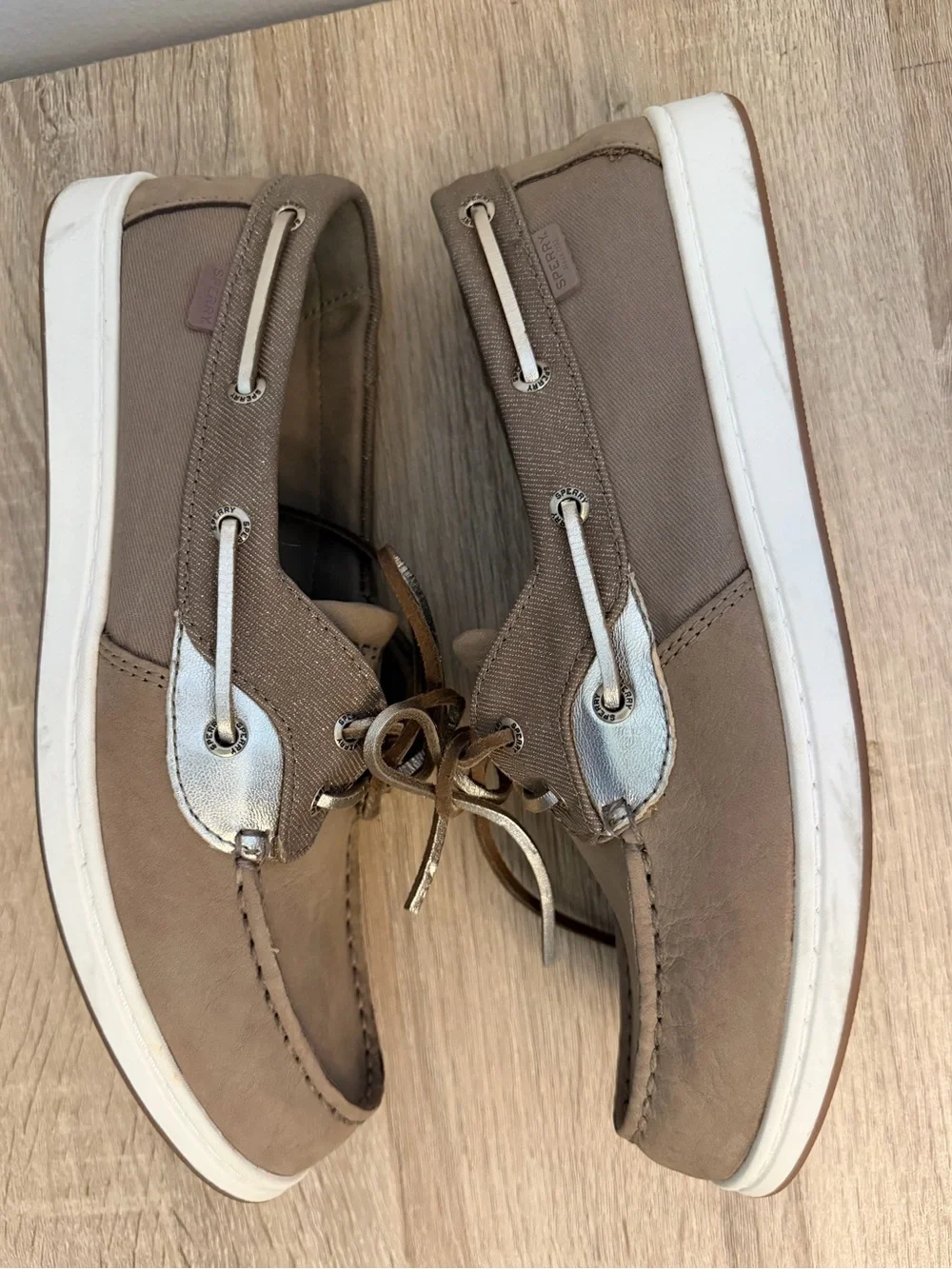 Sperry Tan Boat Shoes Leather Shoes Size 8.5